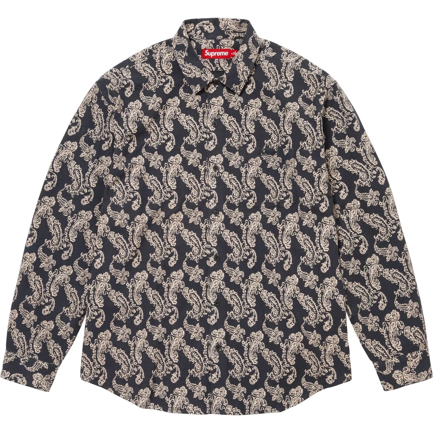 Supreme Paisley Flannel Shirt Black