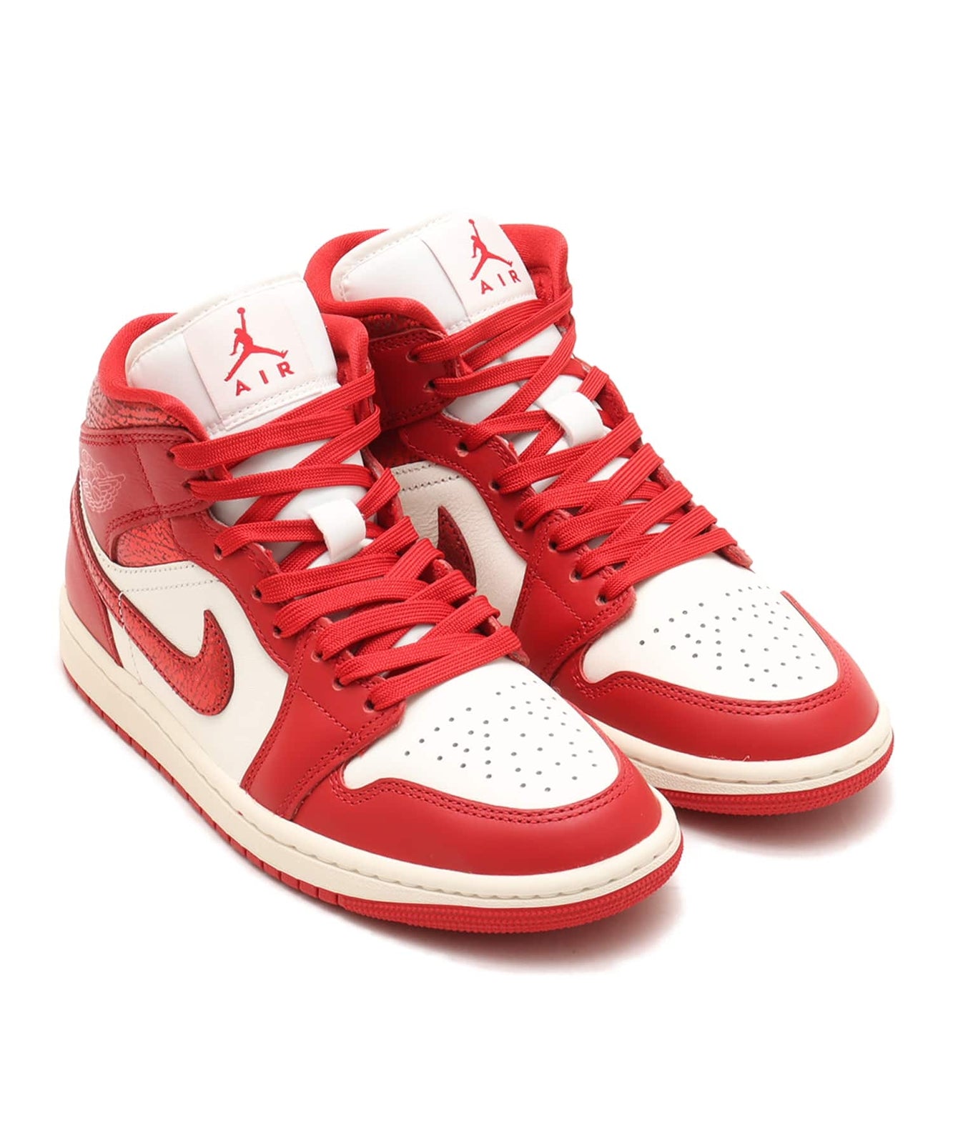HJ9337-106 Nike Women's Air Jordan 1 Mid SE Sail Varsity Red Team Red (Women's)