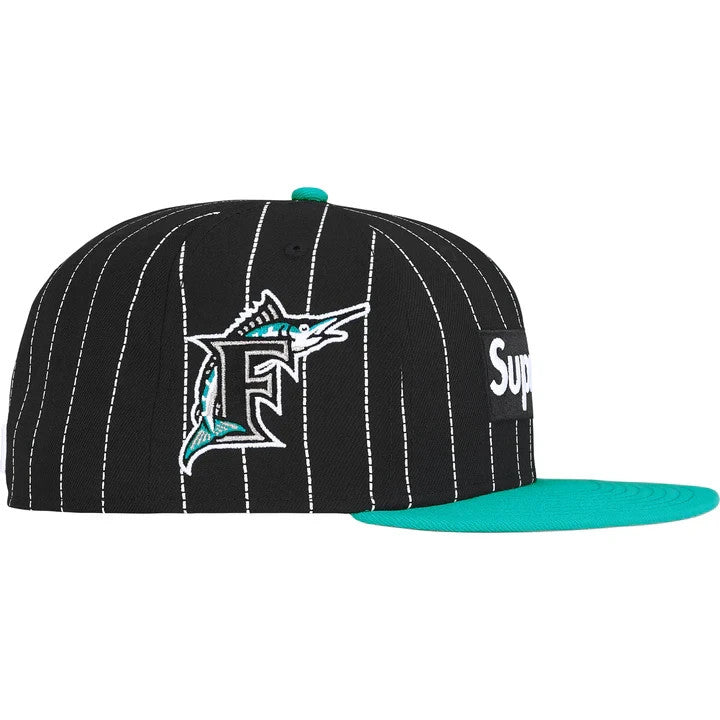 Supreme MLB New Era Teams Box Logo Florida Marlins Stripe