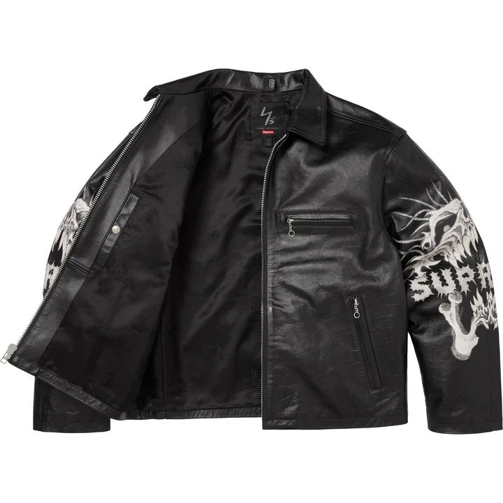 Supreme Y's by Yohji Yamamoto Leather Jacket Black