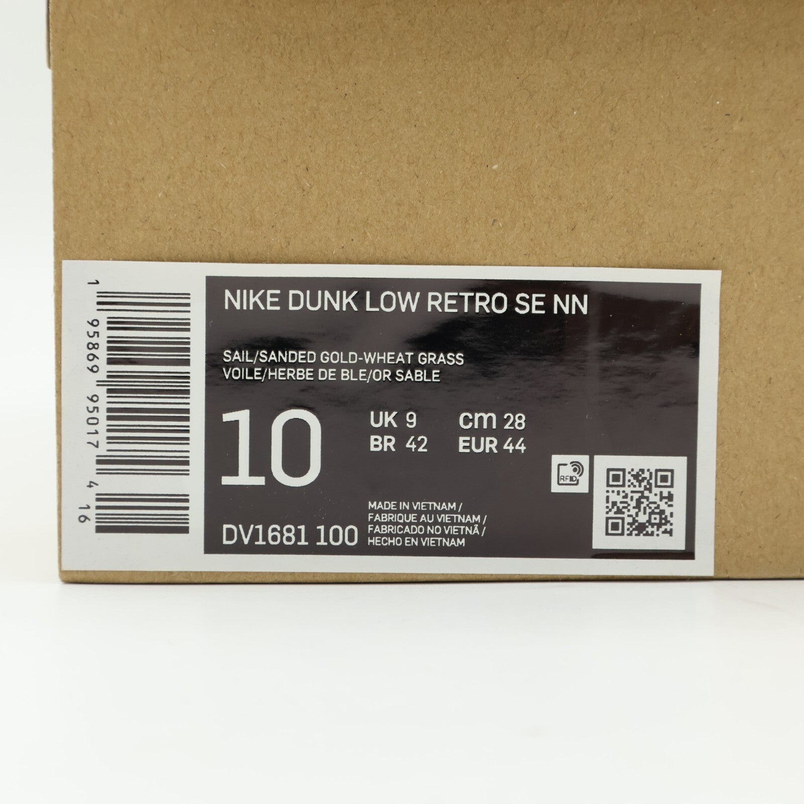 DV1681-100 Nike Dunk Low Sun Club White Yellow Wheat Grass Orange Sanded (Men's)