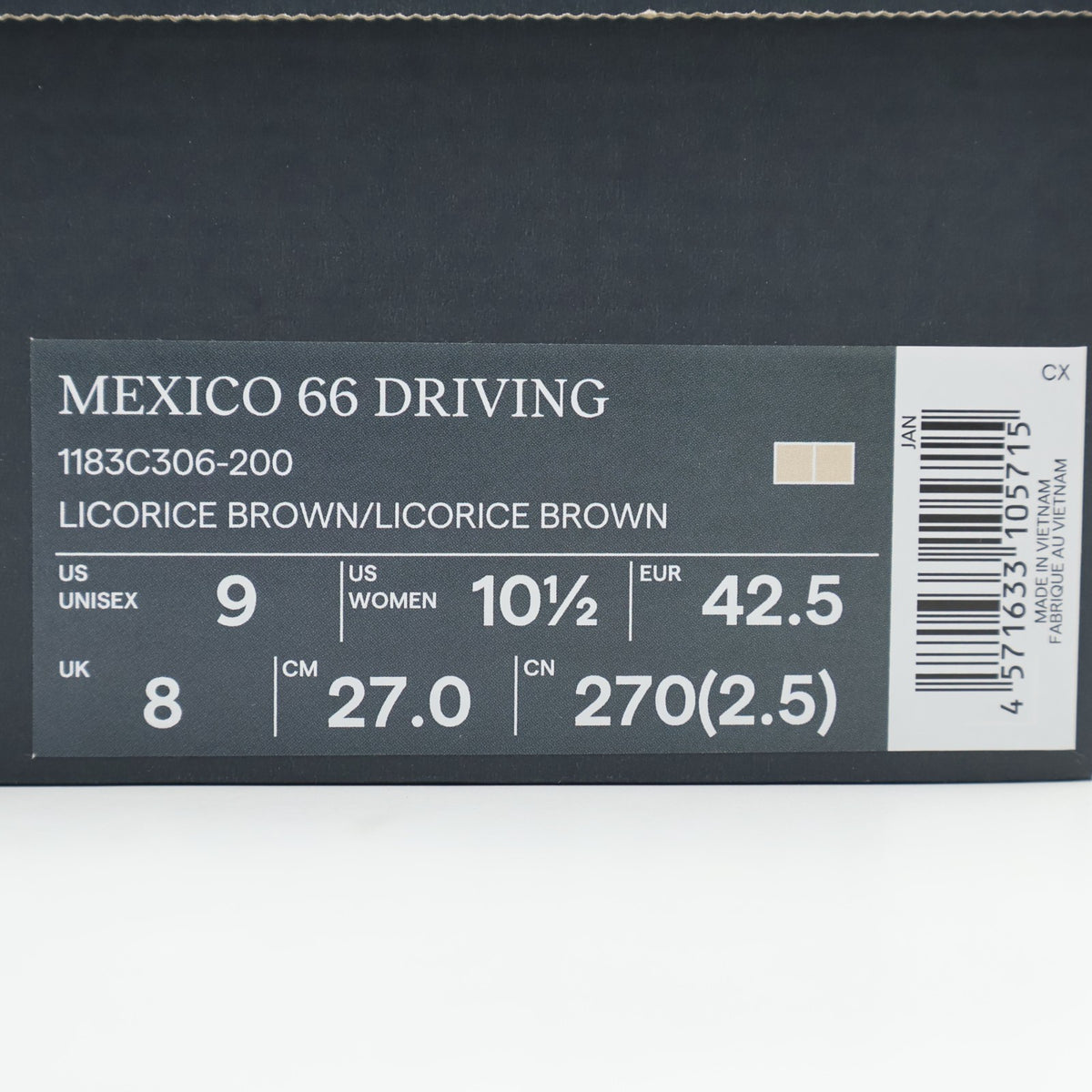 1183C306-200 Onitsuka Tiger Mexico 66 Driving Licorice Brown (Men's)