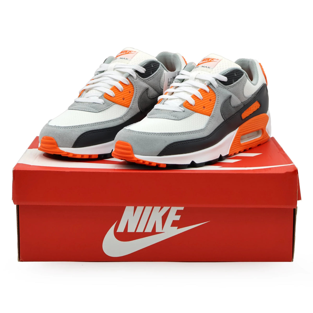 DM0029-108 Nike Air Max 90 Safety Orange White Safety Orange Dark Smoke (Men's)