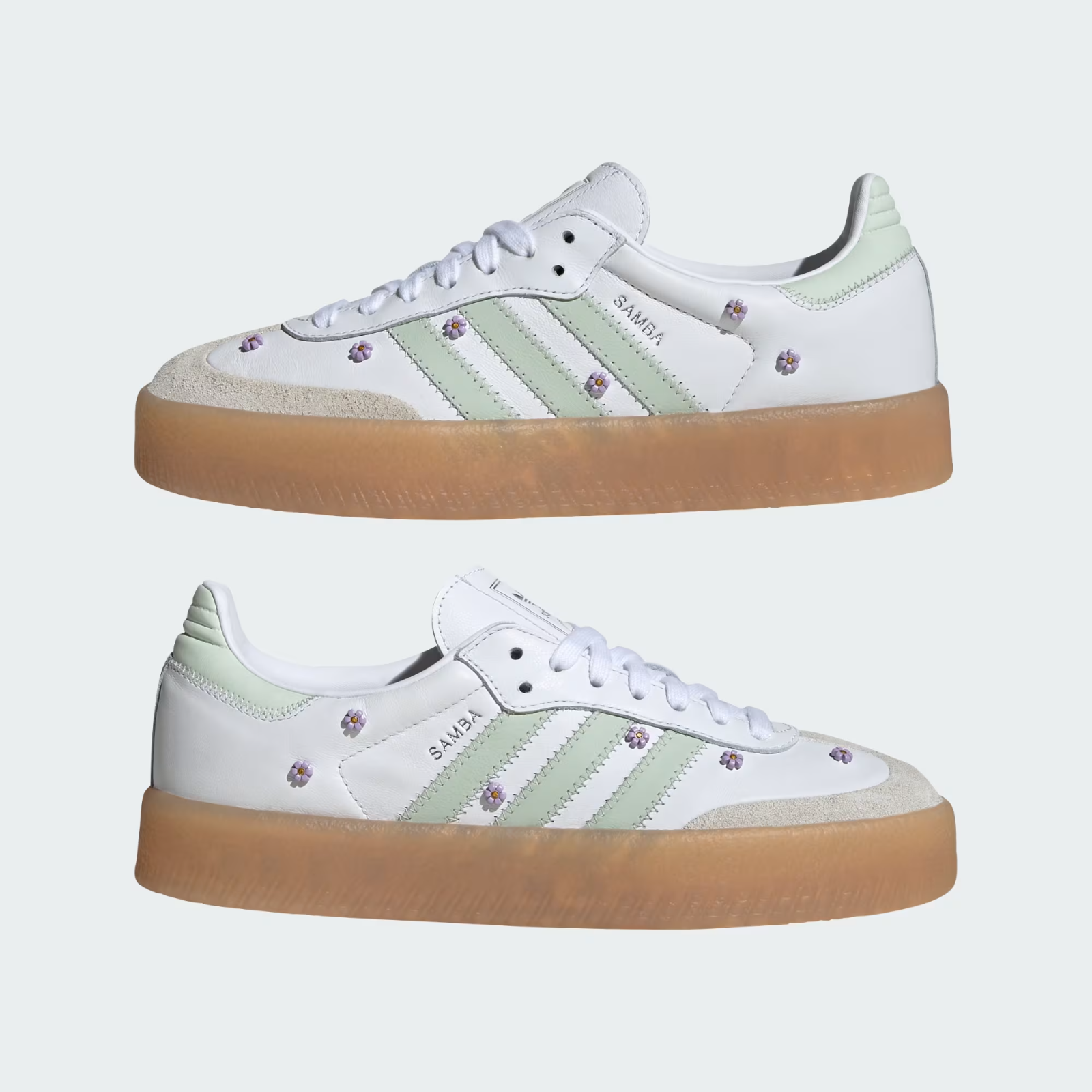 JS3954 adidas Originals  Sambae Cloud White Linen Green Gum (Women's)
