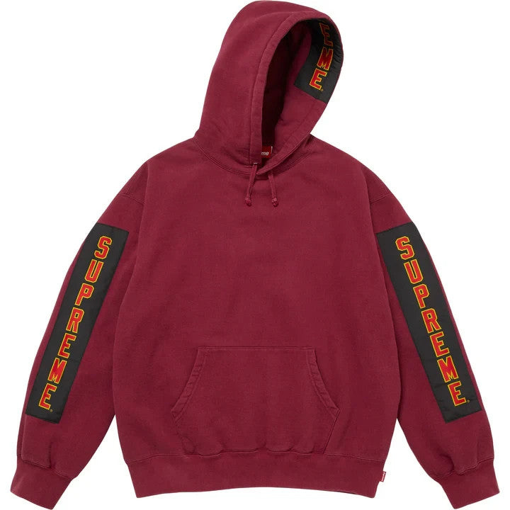 Supreme Woven Patches Hooded Sweatshirt Cardinal