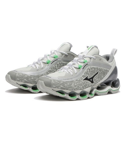 D1GA261303 Mizuno Wave Prophecy 13.2 Grey Light Grey Light Green (Men's)