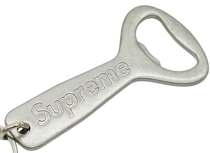 Supreme Bottle Opener Keychain Silver