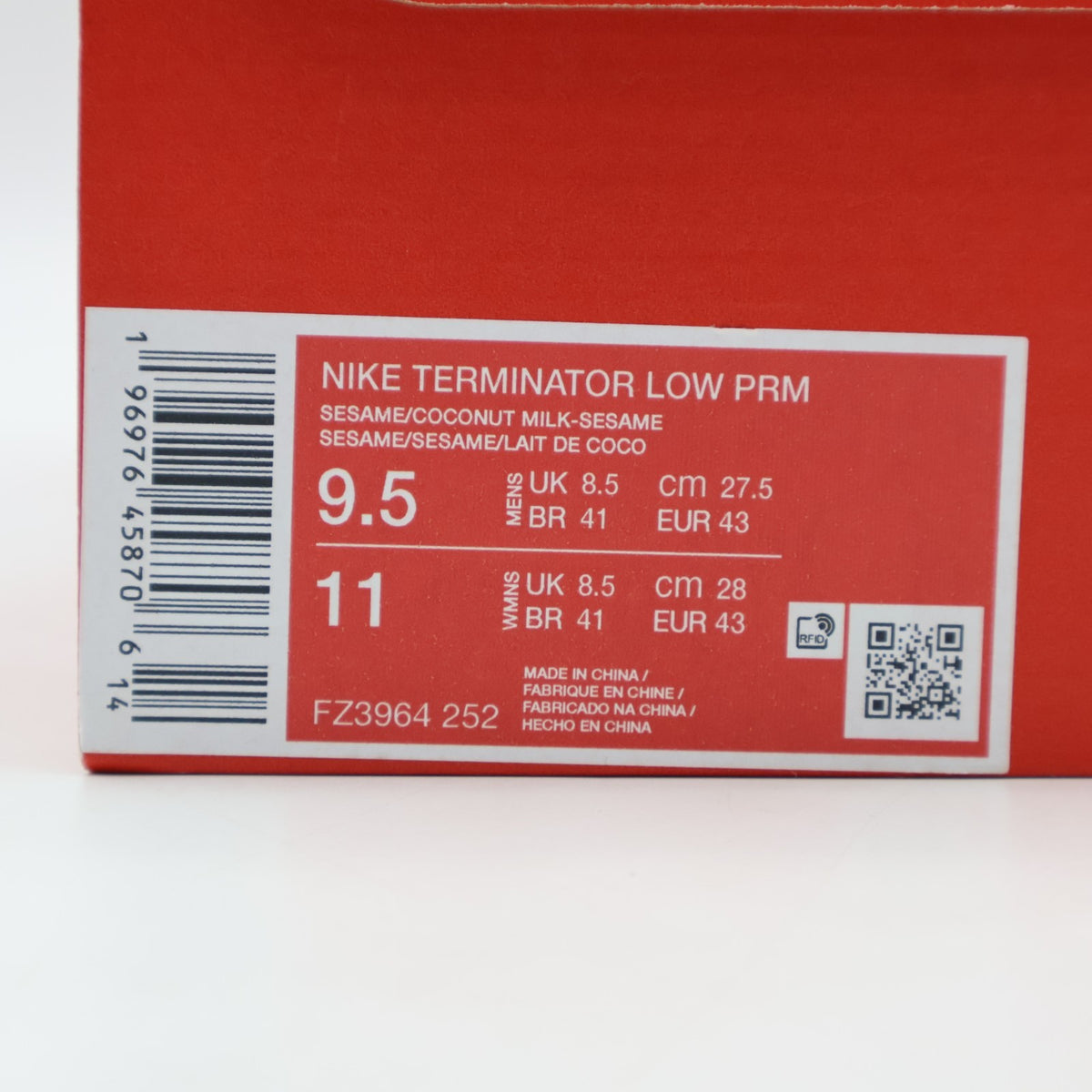 FZ3964-252 Nike Terminator Low Sesame and Coconut Milk (Men's)