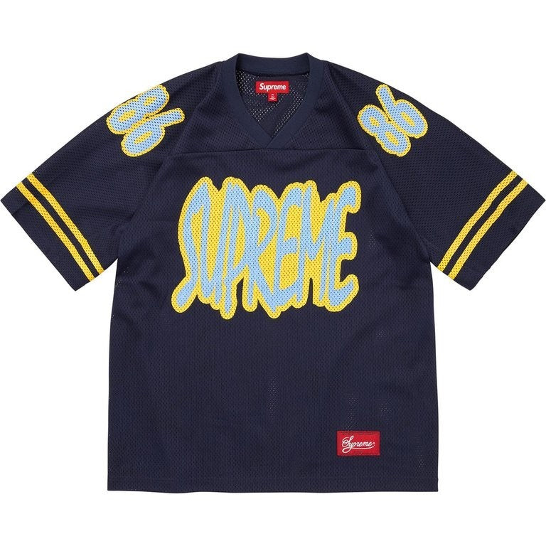 Supreme Reflective Football Jersey Navy