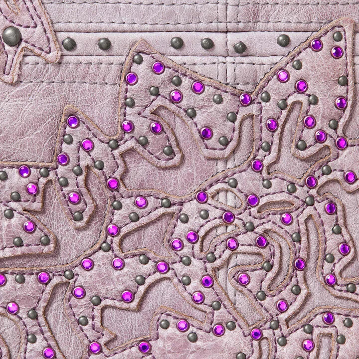 Supreme Studded Hooded Leather Jacket Lilac