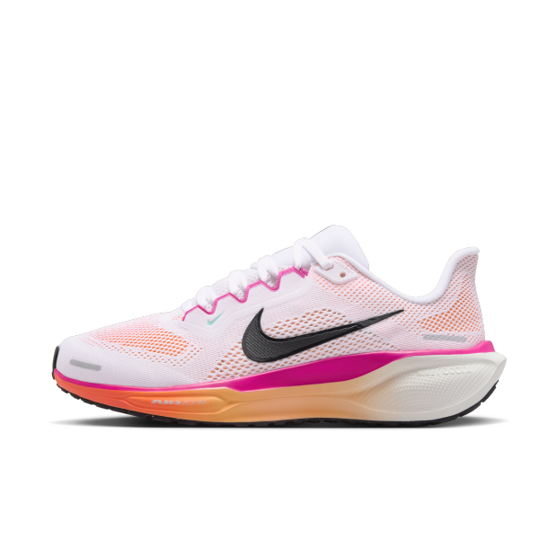 FD2723-120 Nike Pegasus 41 White Fire Pink Orange Pulse Black (Women's)