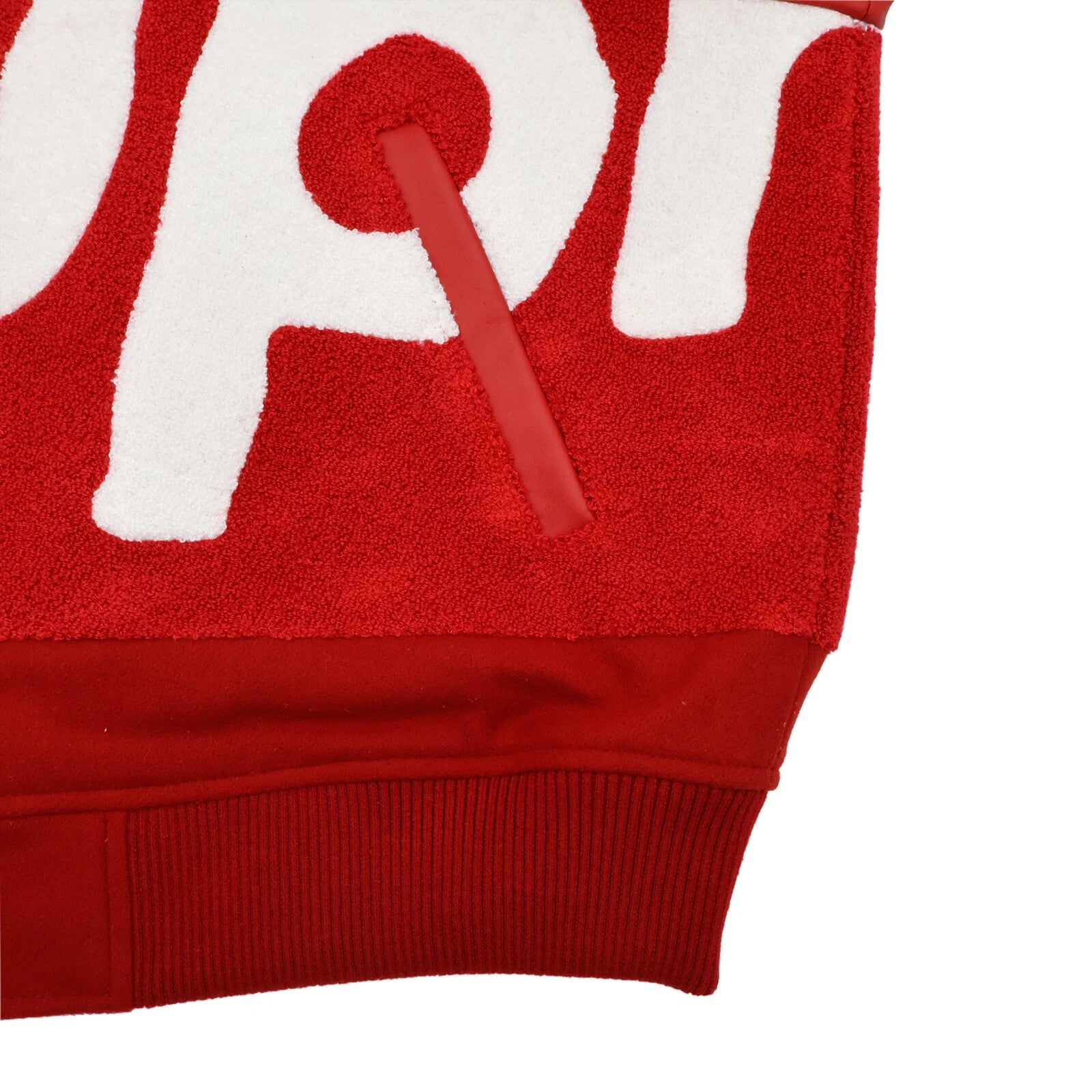 Supreme Big Logo Chenille Varsity Jacket Red