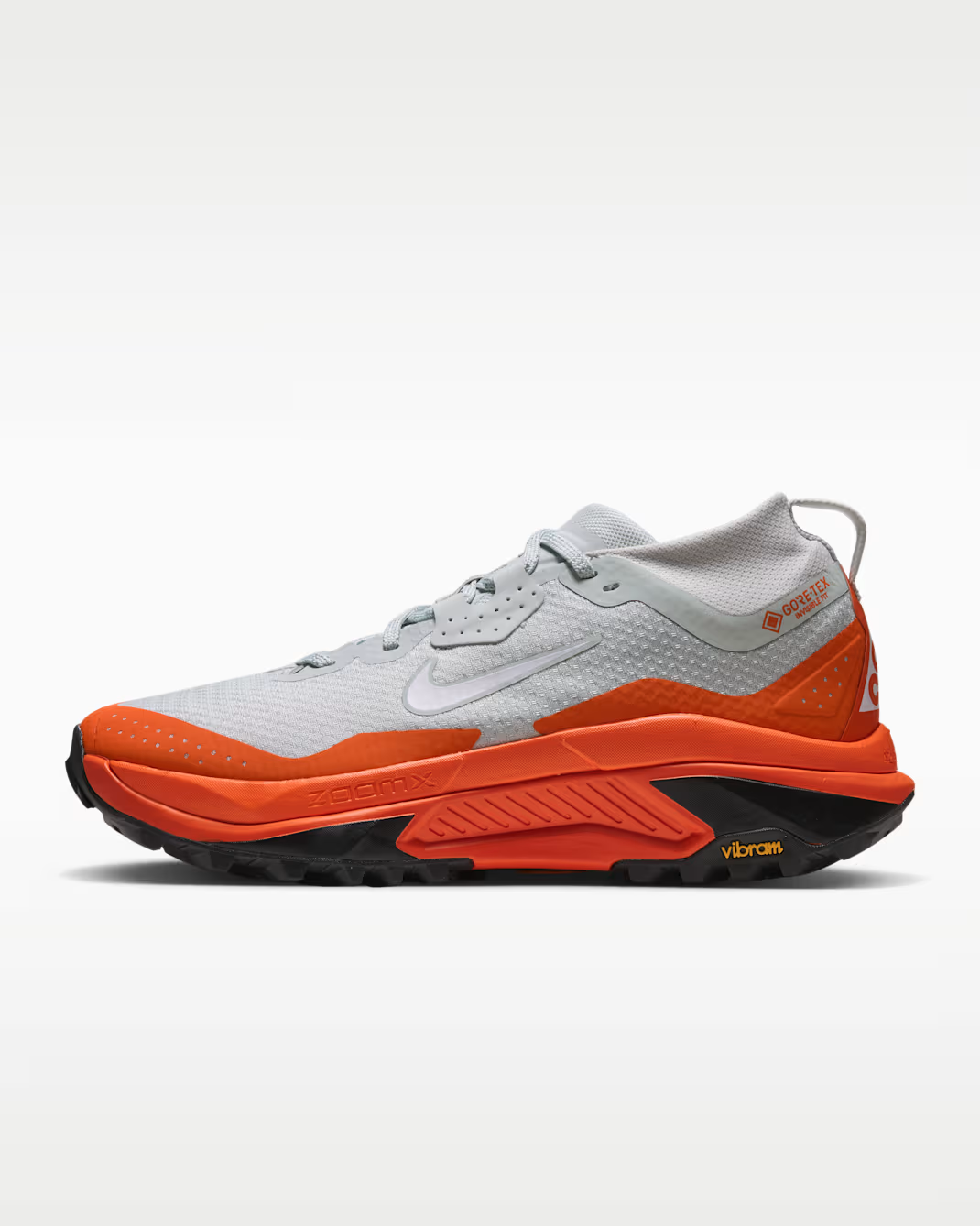 IO7932-001 Nike ACG Zegama Trail GORE-TEX "Light Silver/Safety Orange" (Men's)