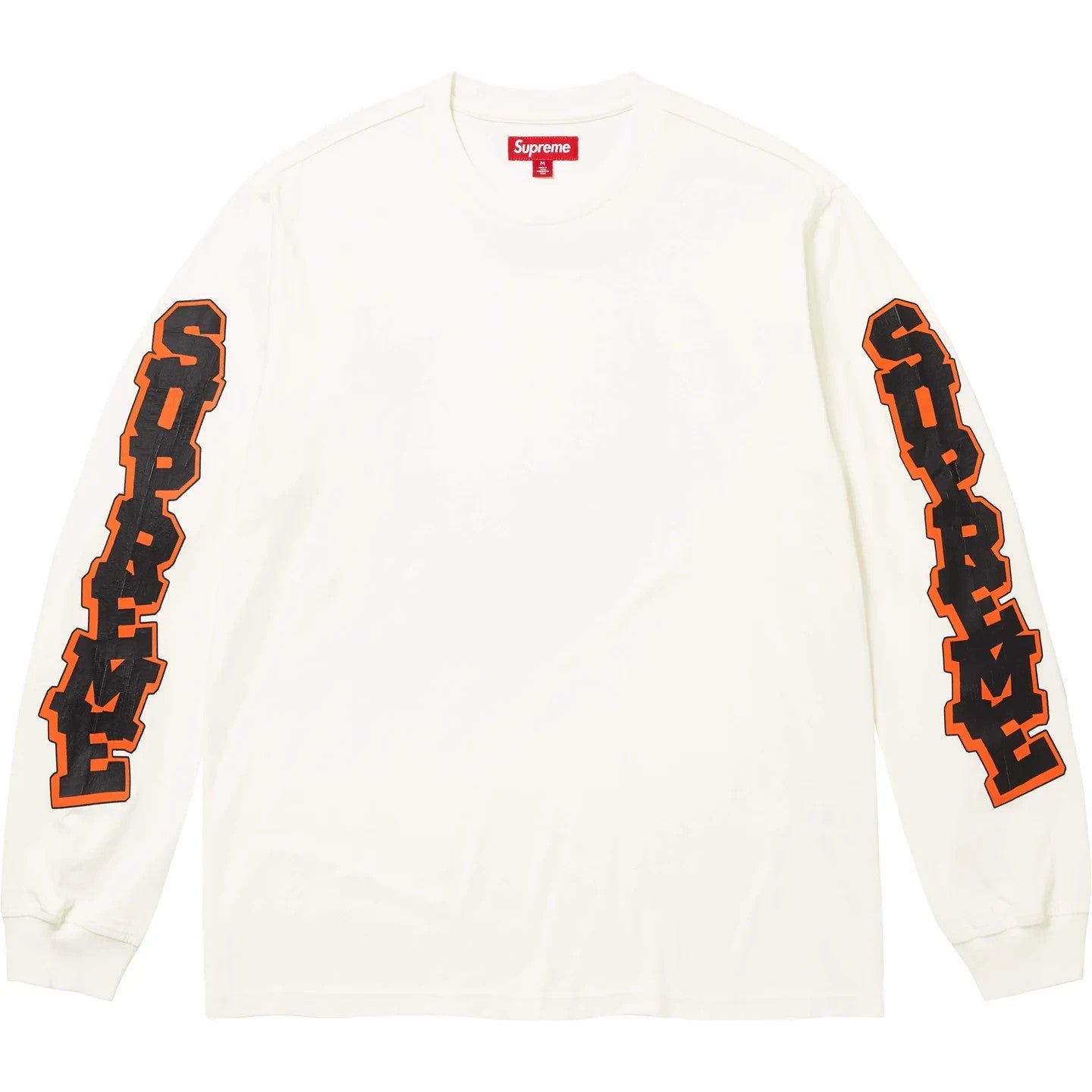 Supreme Cracked Sleeve L/S Top Washed White