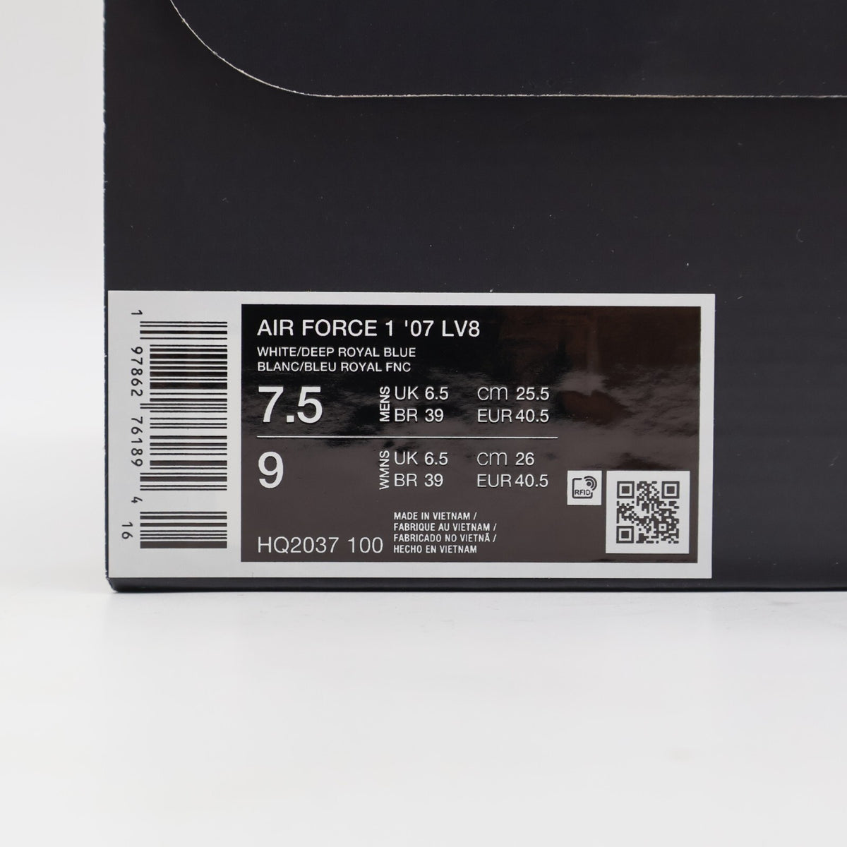 HQ2037-100 Nike Air Force 1 Low Blue Stitch (Men's)