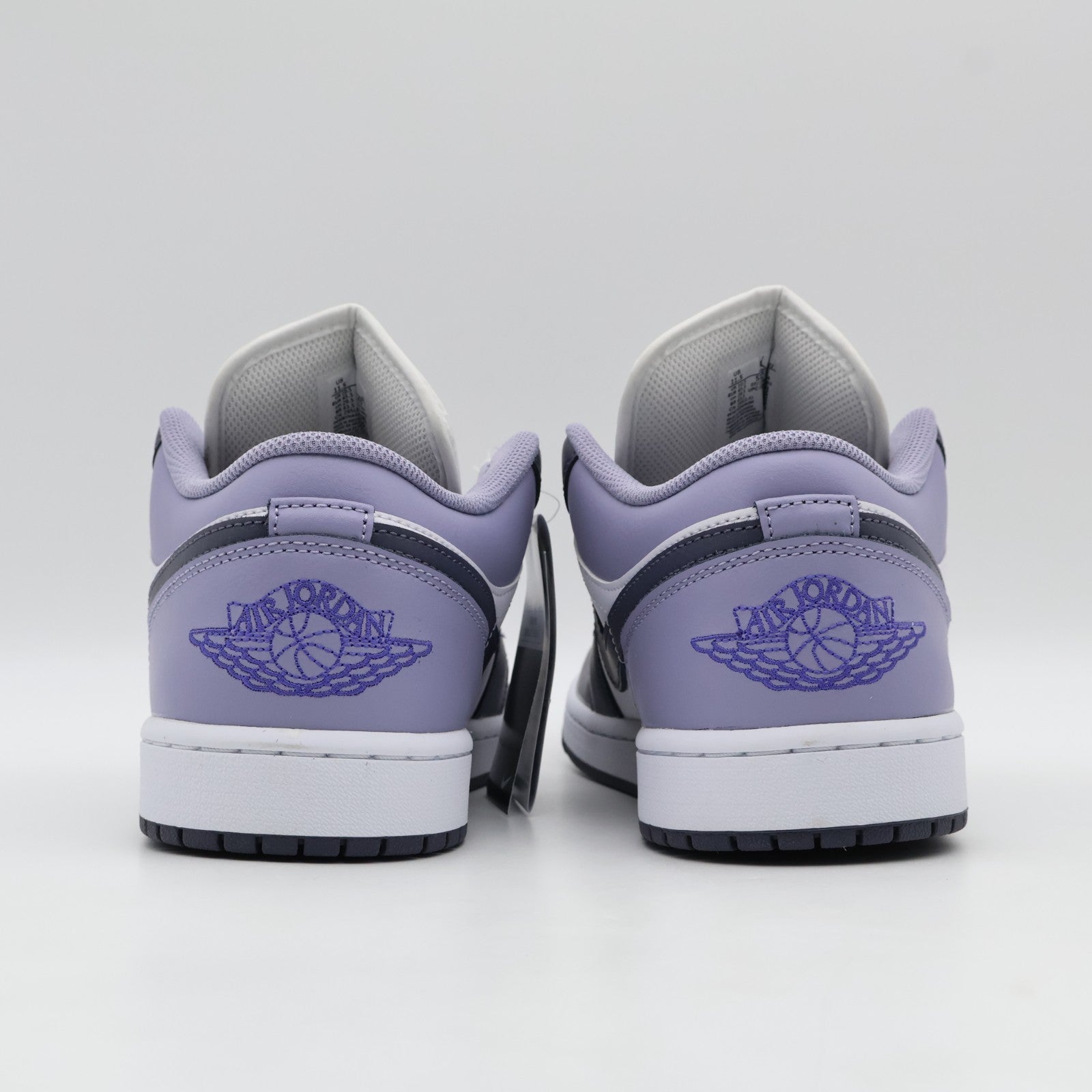 553558-145 Nike Air Jordan 1 Low White Dark Blue Grey Purple Comet Indigo (Men's