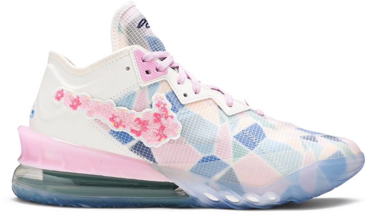 CV7562-101 atmos Ã Nike LeBron 18 Low "Cherry Blossom" (Unisex)