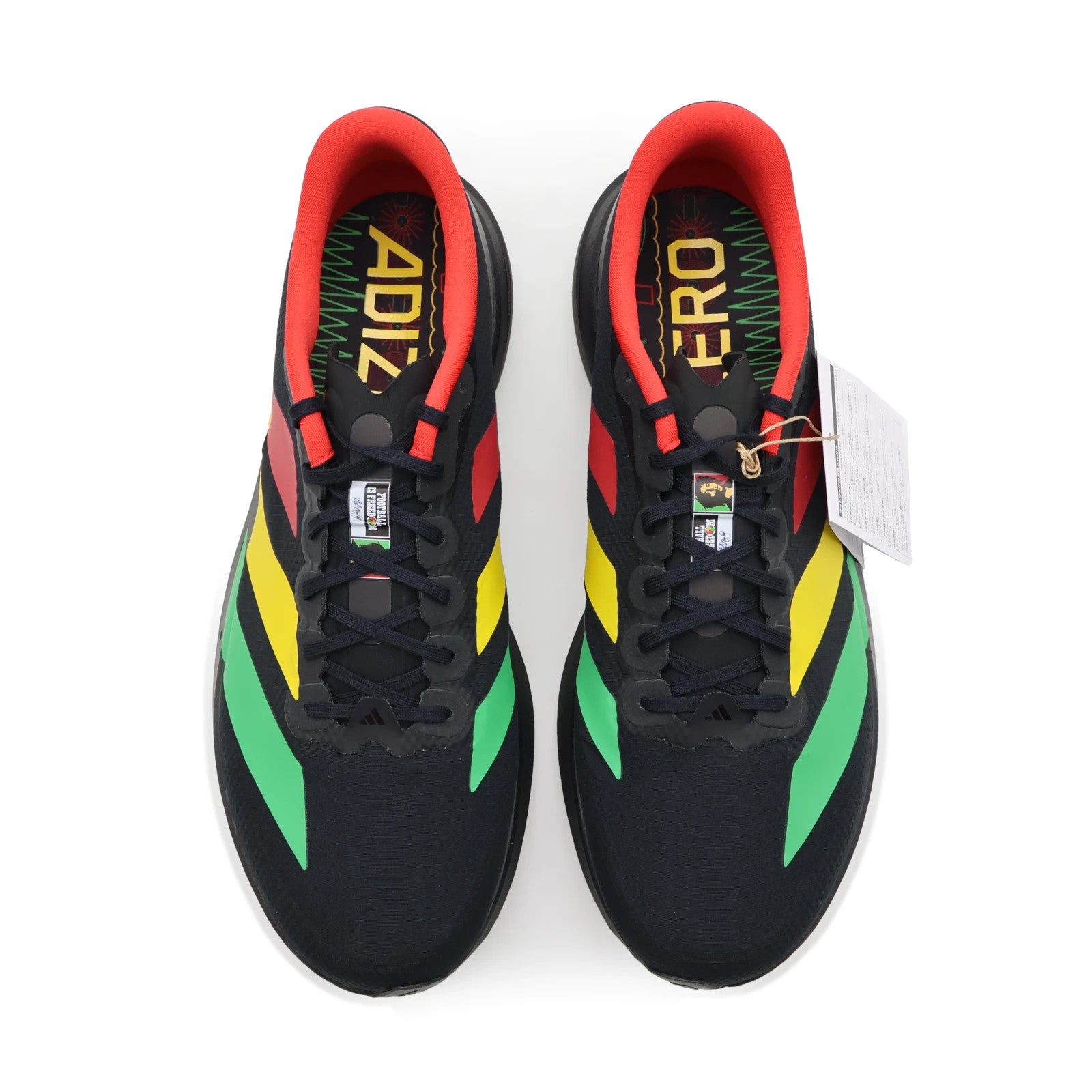 KJ6160 Bob Marley adidas Adizero Evo SL Core Black Vivid Green Bold (Men's)