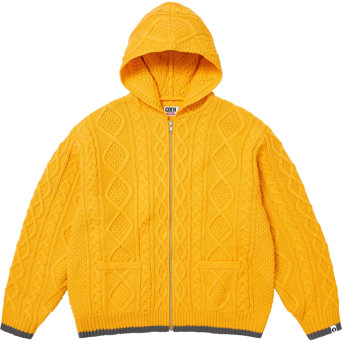 Supreme GOODENOUGH Zip Up Hooded Sweater Yellow