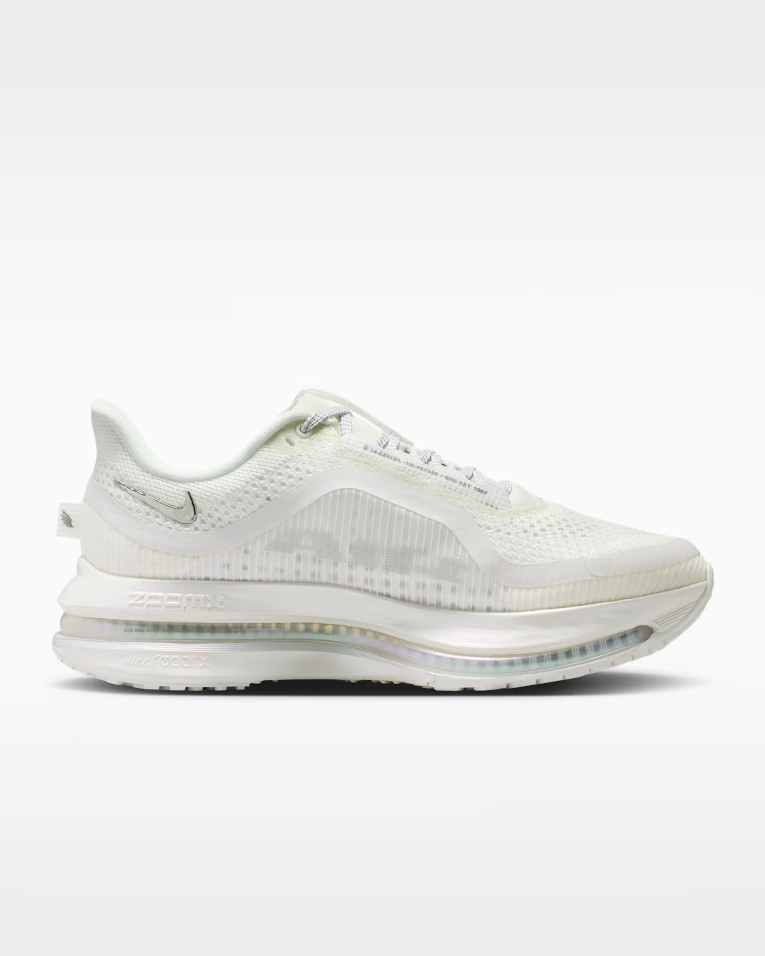 IO9918-100 Nike Pegasus Premium Summit White Pure Platinum Pencil Point (Women's