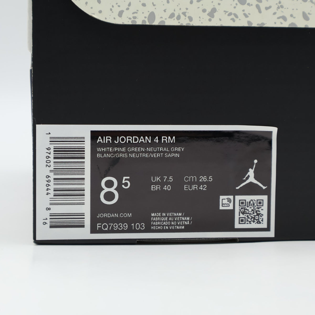 FQ7939-103 Nike Air Jordan 4 RM White Neutral Grey Wolf Grey Pine Green (Men's)