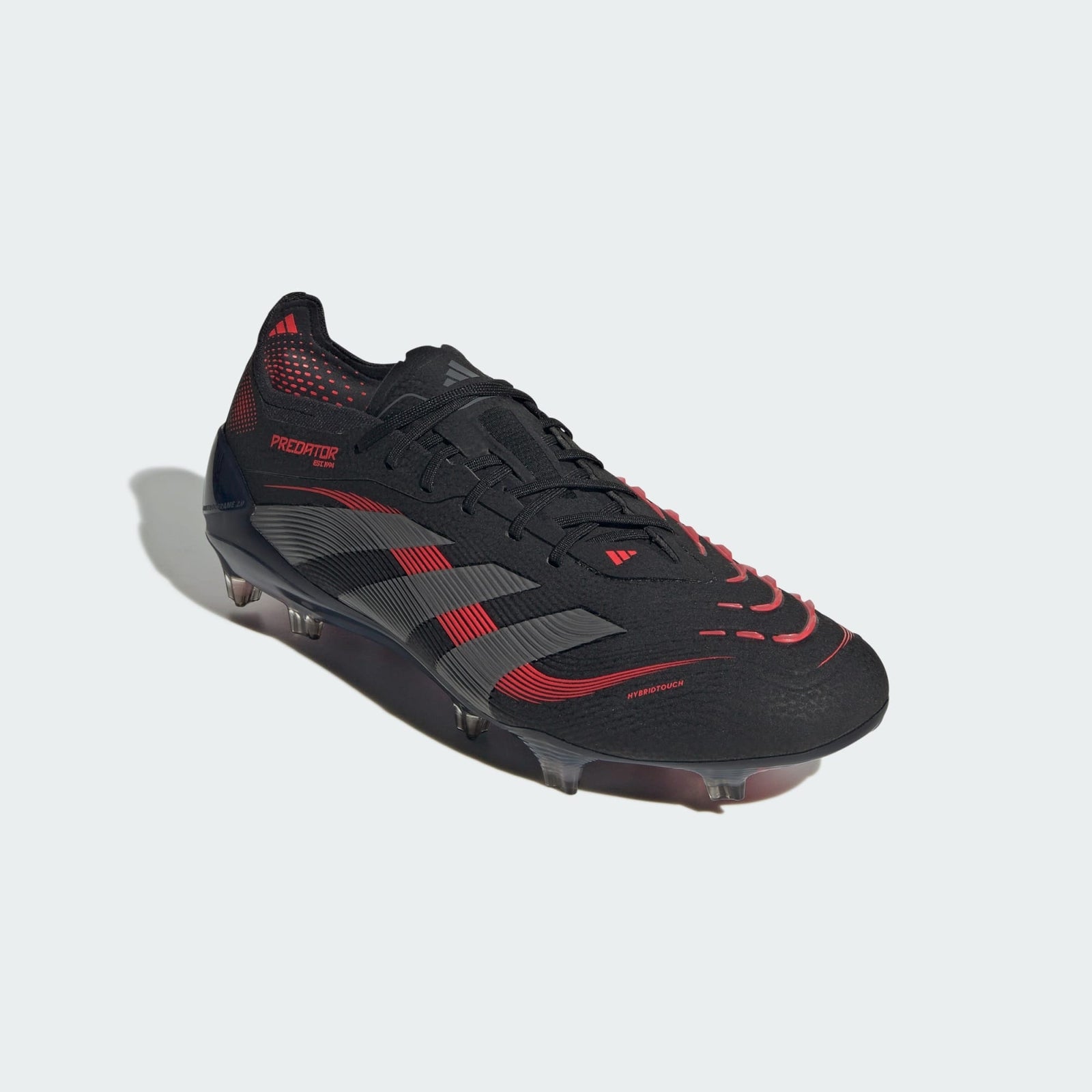 ID3878 adidas Predator Elite FG Core Black Grey Four Lucid Red (Men's)