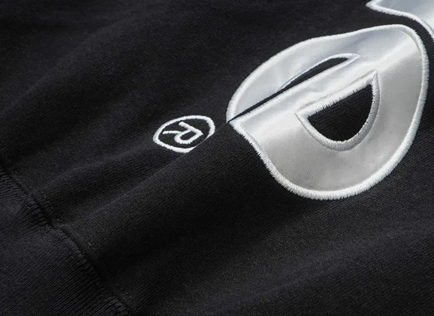 Supreme Satin Applique Hooded Sweatshirt (26SS) "Black"