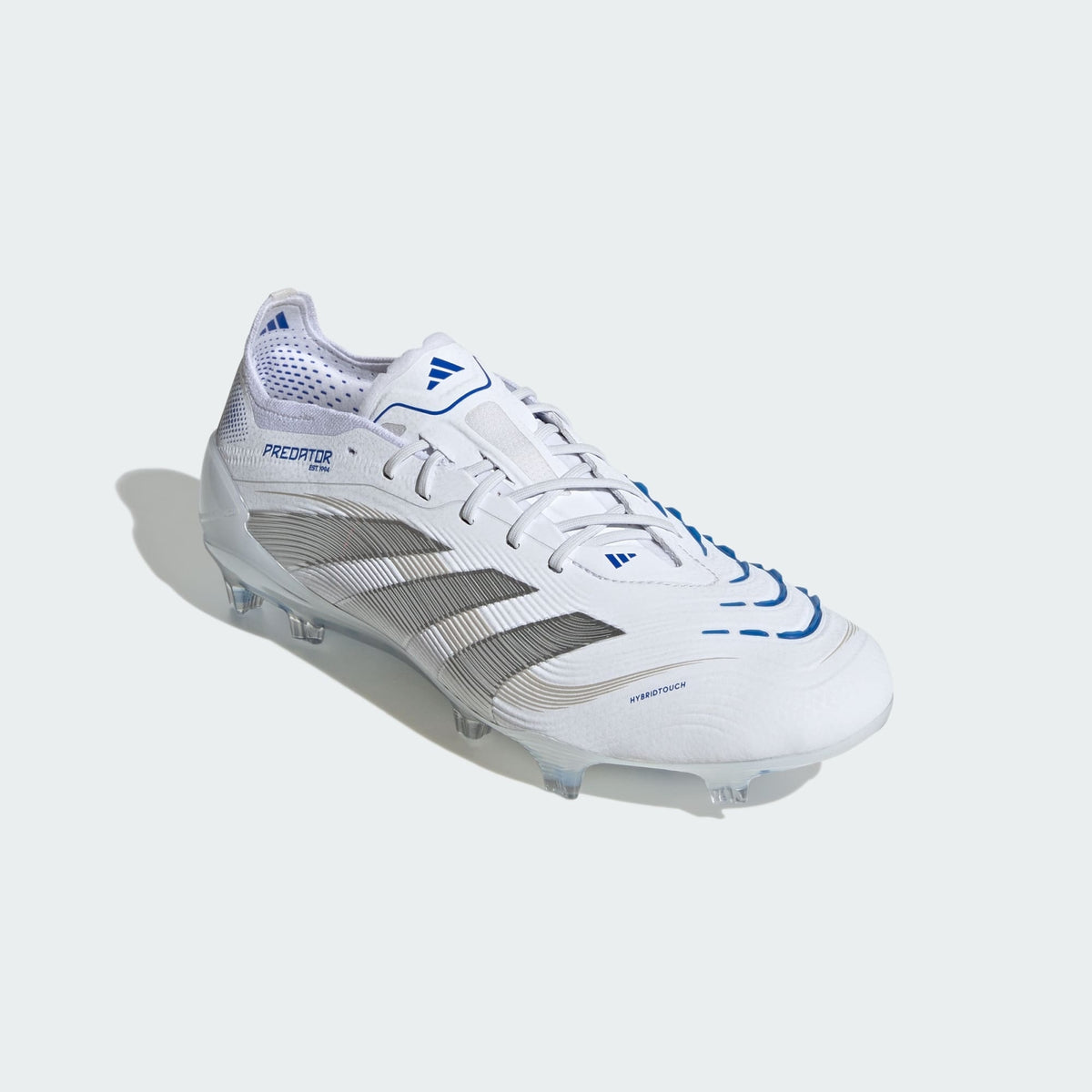 ID3879 adidas Predator Elite FG Cloud White Silver Metallic Bright Royal (Men's)