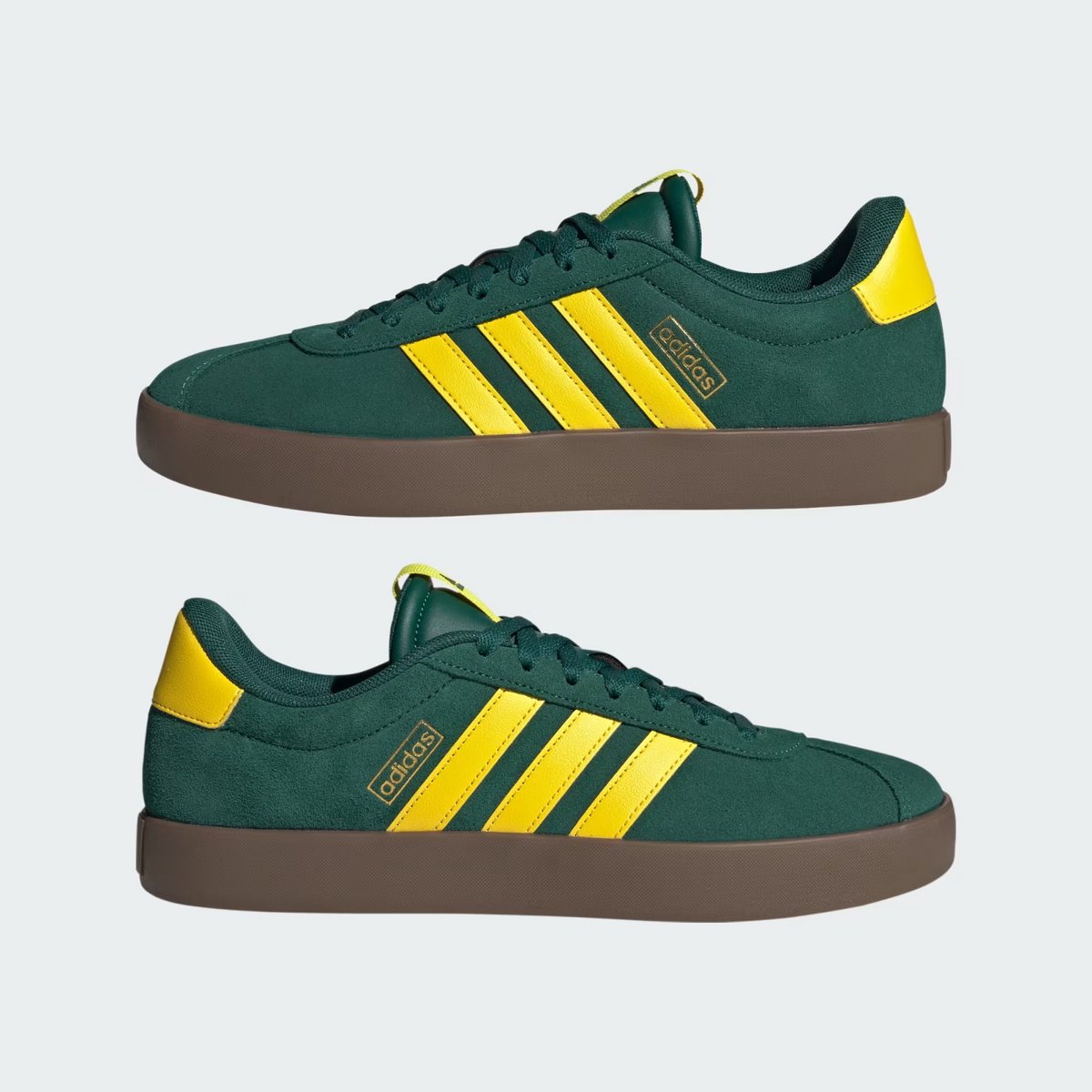 JP7535 adidas VL Court 3.0 Collegiate Green Yellow Gold Metallic (Men's)