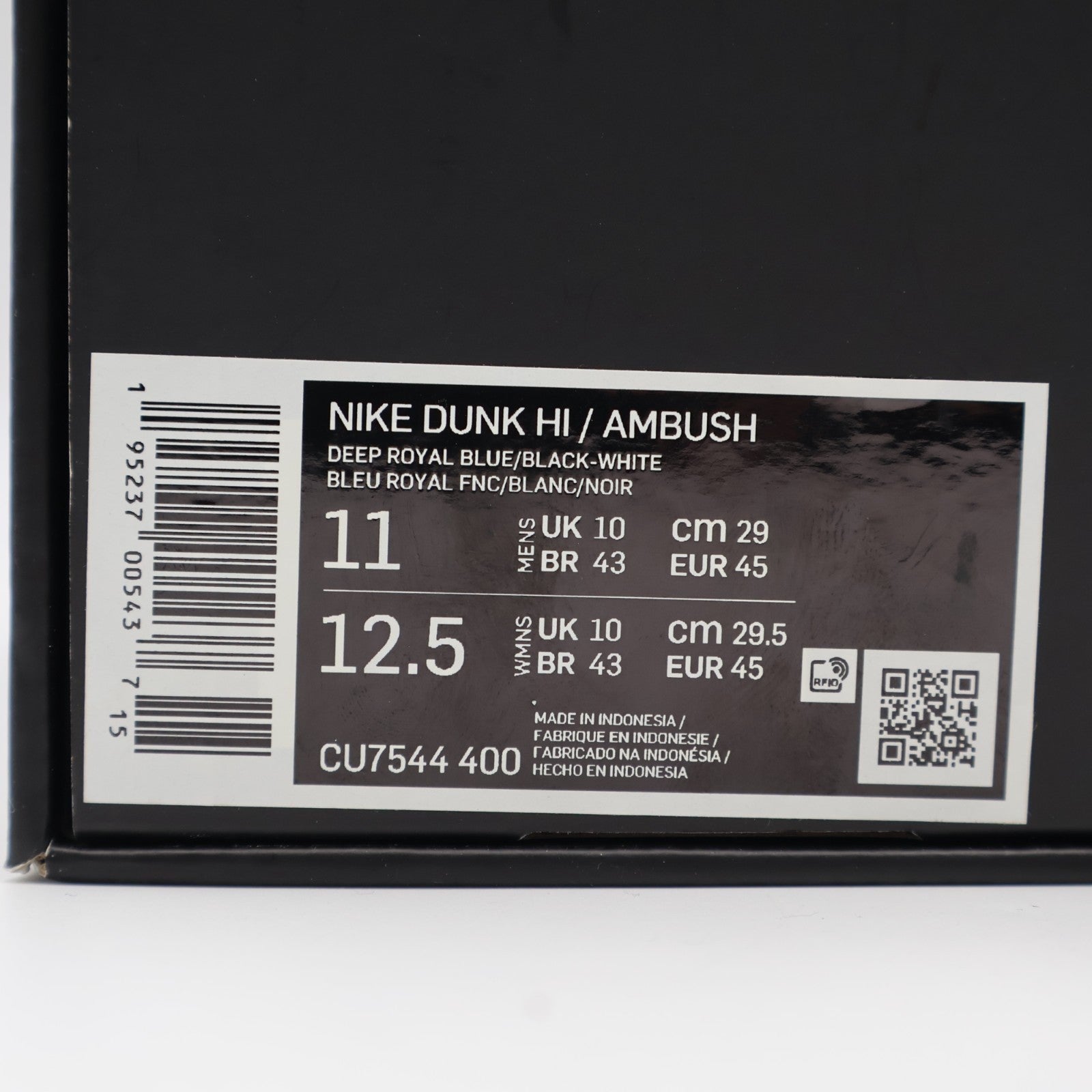 CU7544-400 Nike Dunk High AMBUSH Deep Royal Blue Pale Ivory White (Men's)