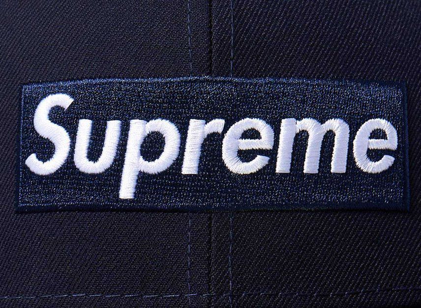 Supreme Box Logo Mesh Back New Era Navy (22SS)