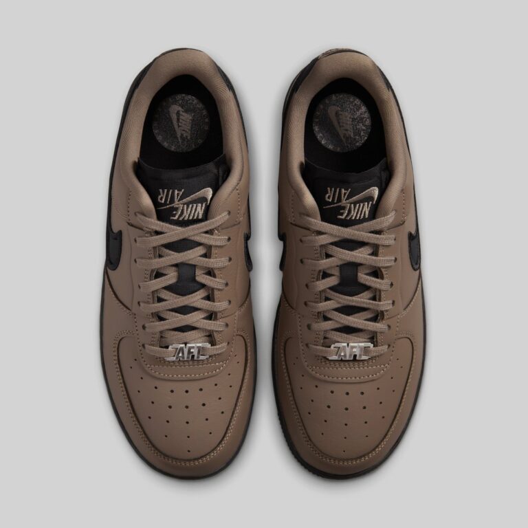 FJ7409-200 Nike Air Force 1 Dance Mink Brown Metallic Silver Black (Women's)