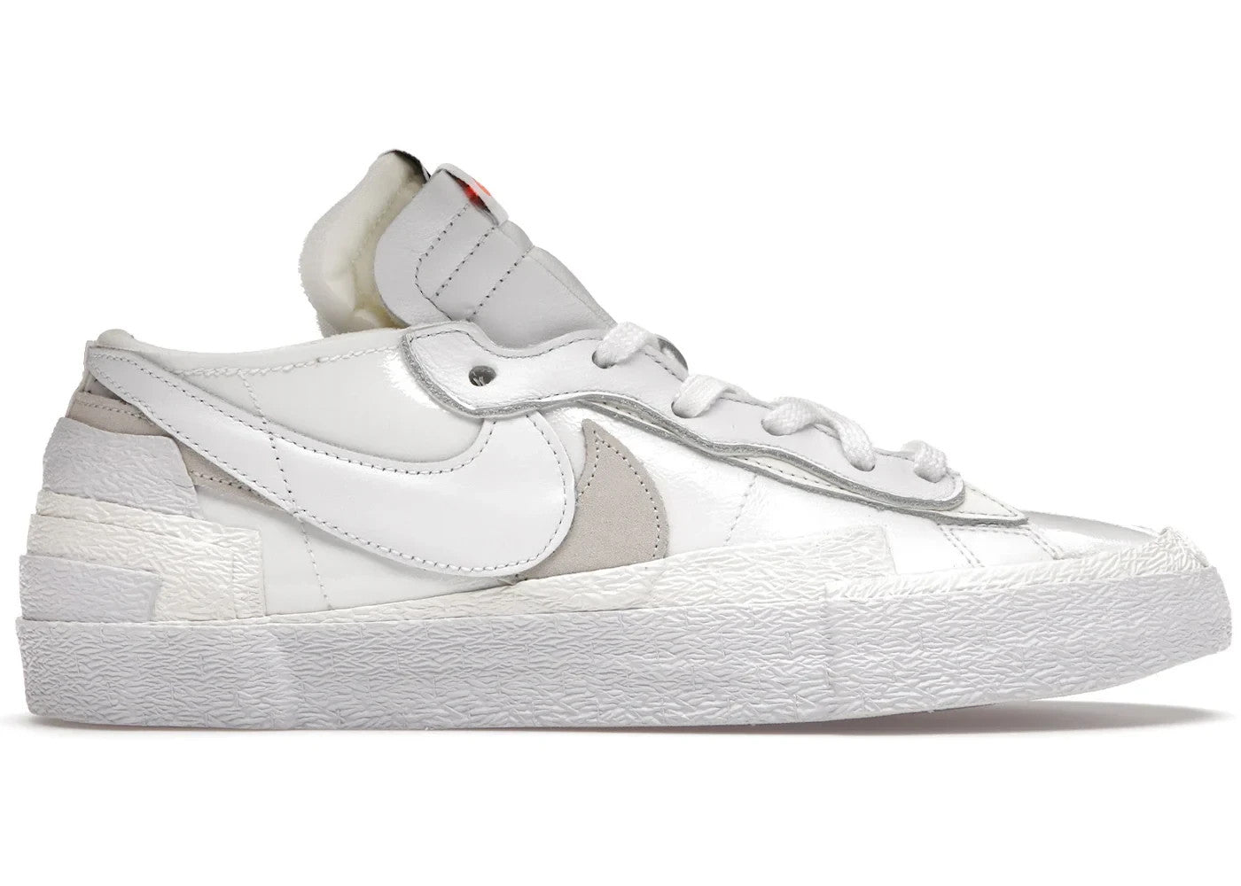 DM6443-100 sacai Ã Nike Blazer Low "White Patent Leather" (Men's)