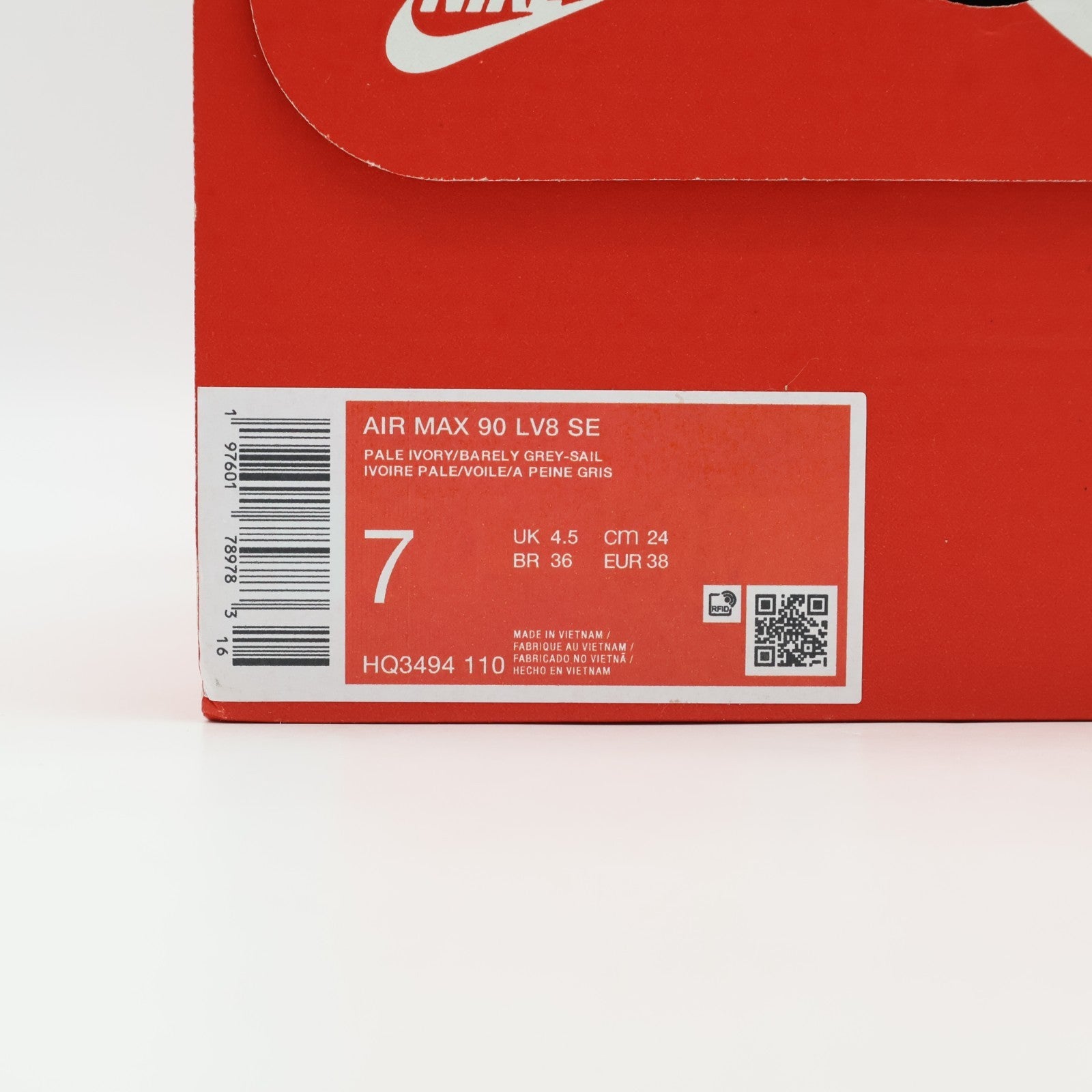 HQ3494-110 Nike Air Max 90 LV8 SE Pale Ivory Sail Photon Dust Barely (Women's)