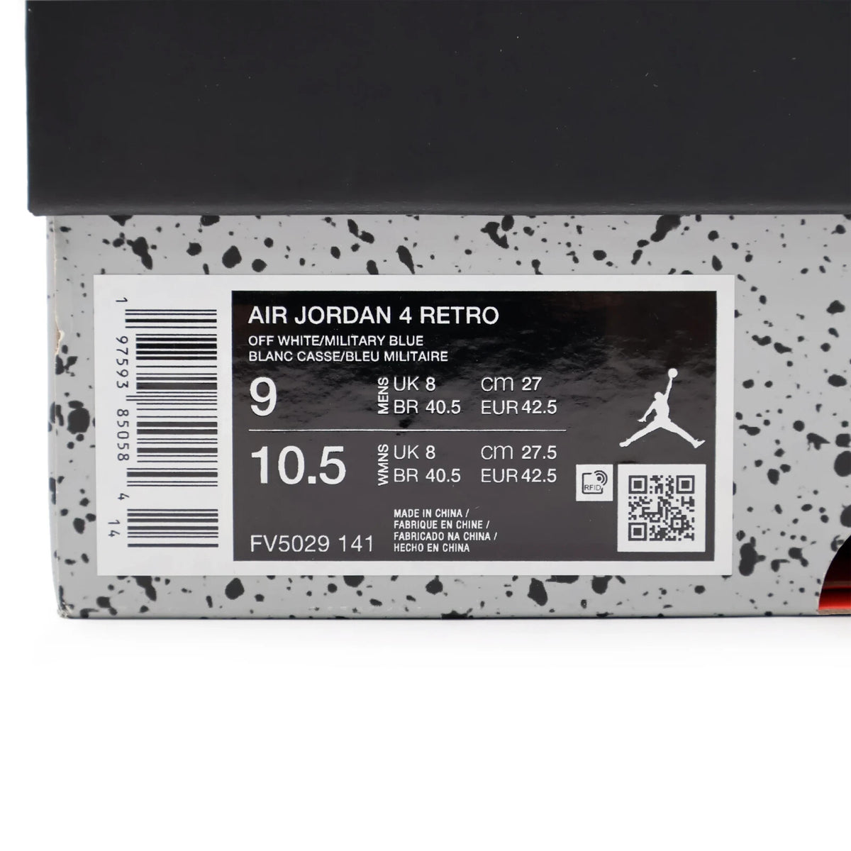 FV5029-141 Nike Air Jordan 4 Retro Industrial Military Blue Neutral Grey (Men's)