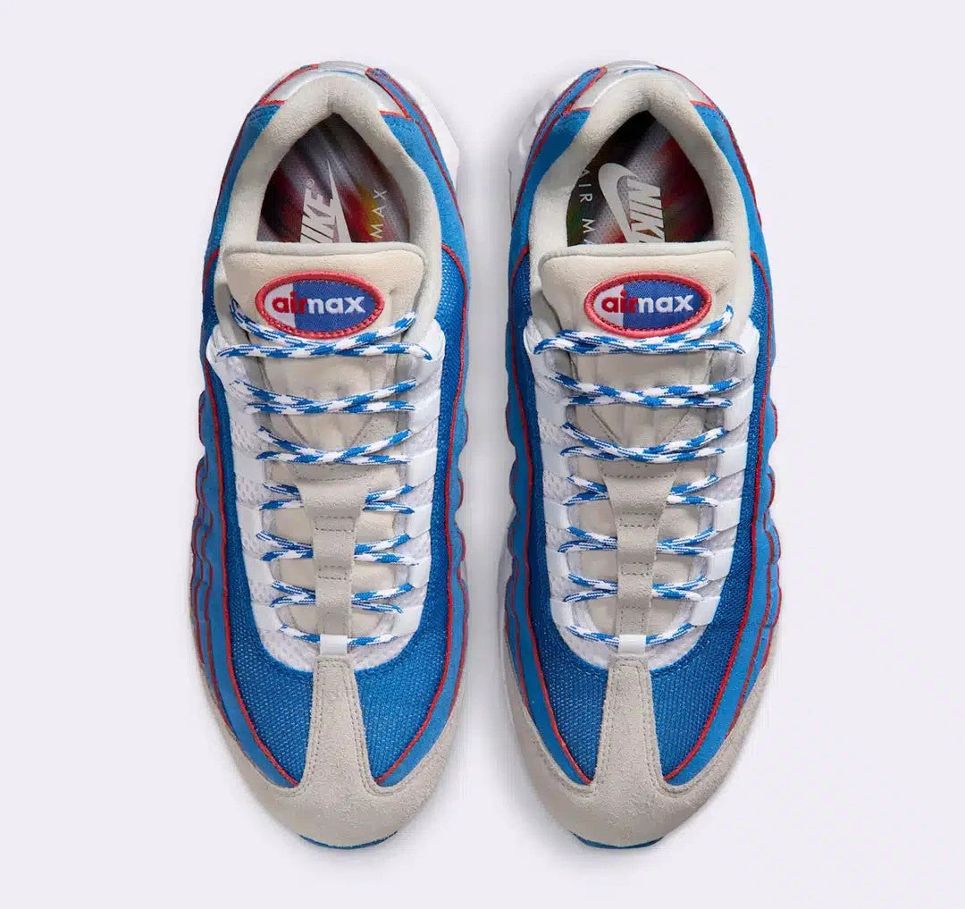 IR1944-400 Nike Air Max 95 Big Bubble "Blue Sapphire/Metallic Silver" (Men's)