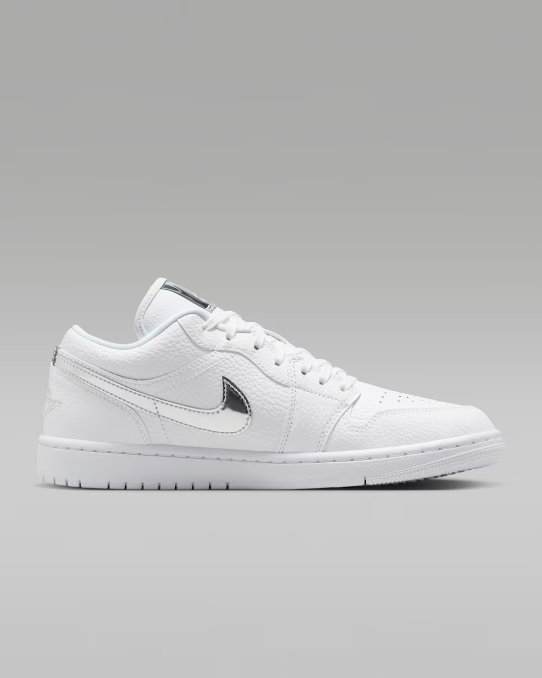 IQ9381-100 Nike Women's Air Jordan 1 Low "White/Metallic Silver"