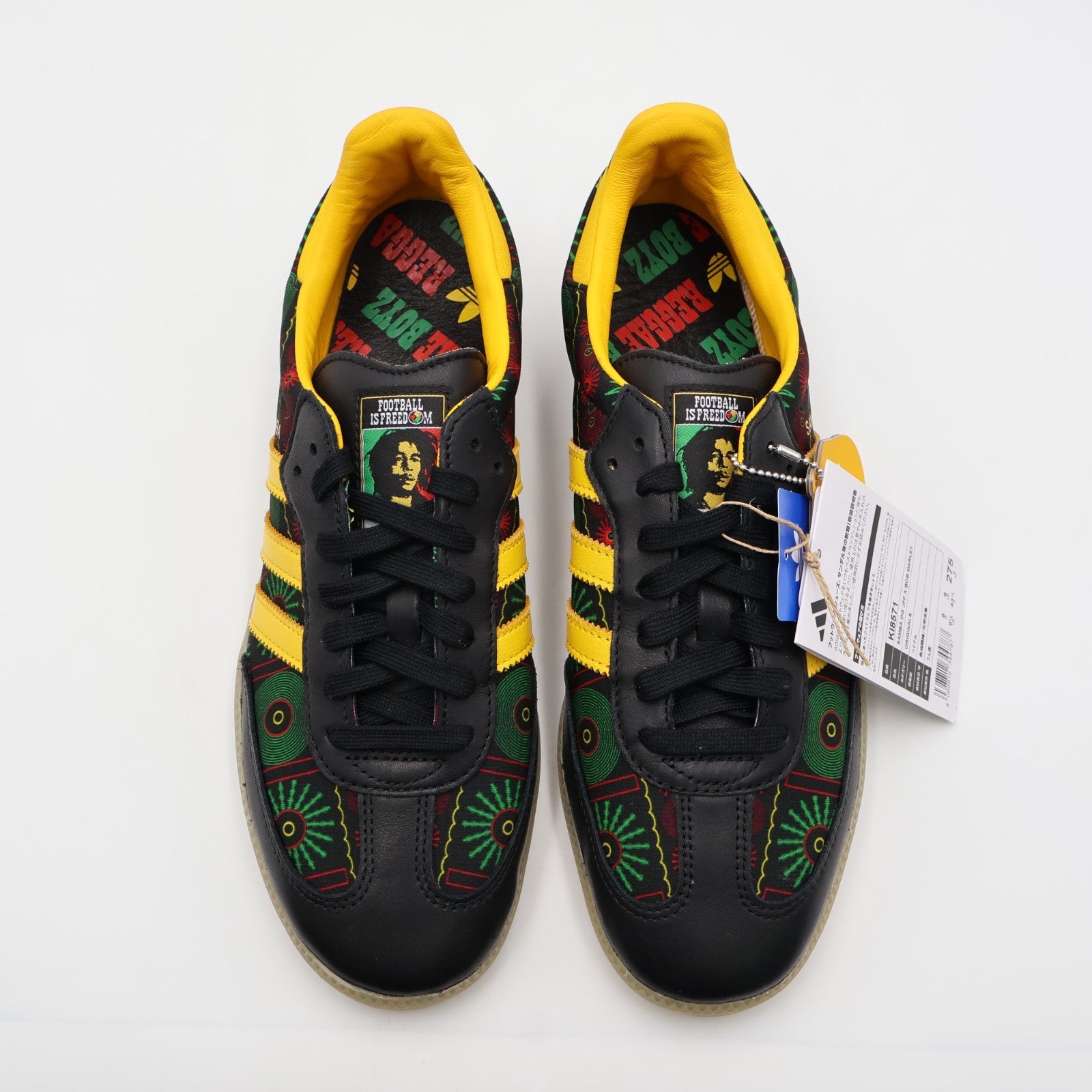 KI8571 Bob Marley adidas Samba Black Yellow Gum (Men's)