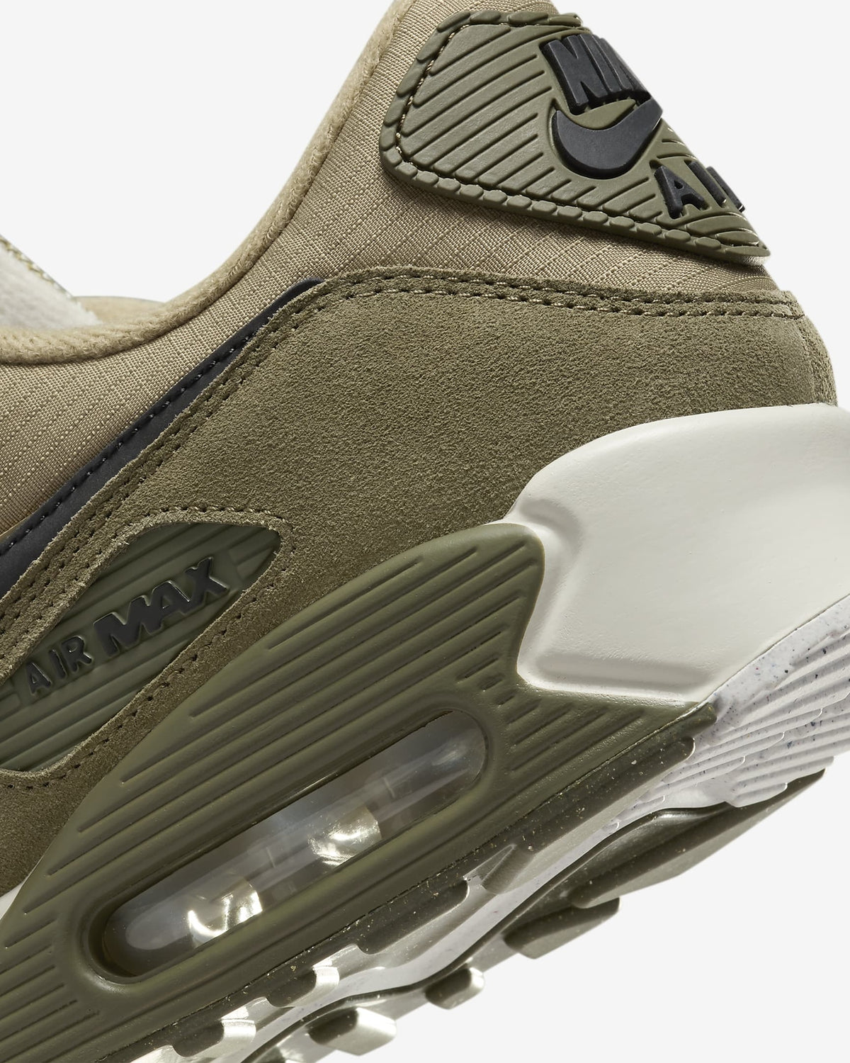 FB9657-200 Nike Air Max 90 Neutral Medium Olive Light Bone Black (Men's)
