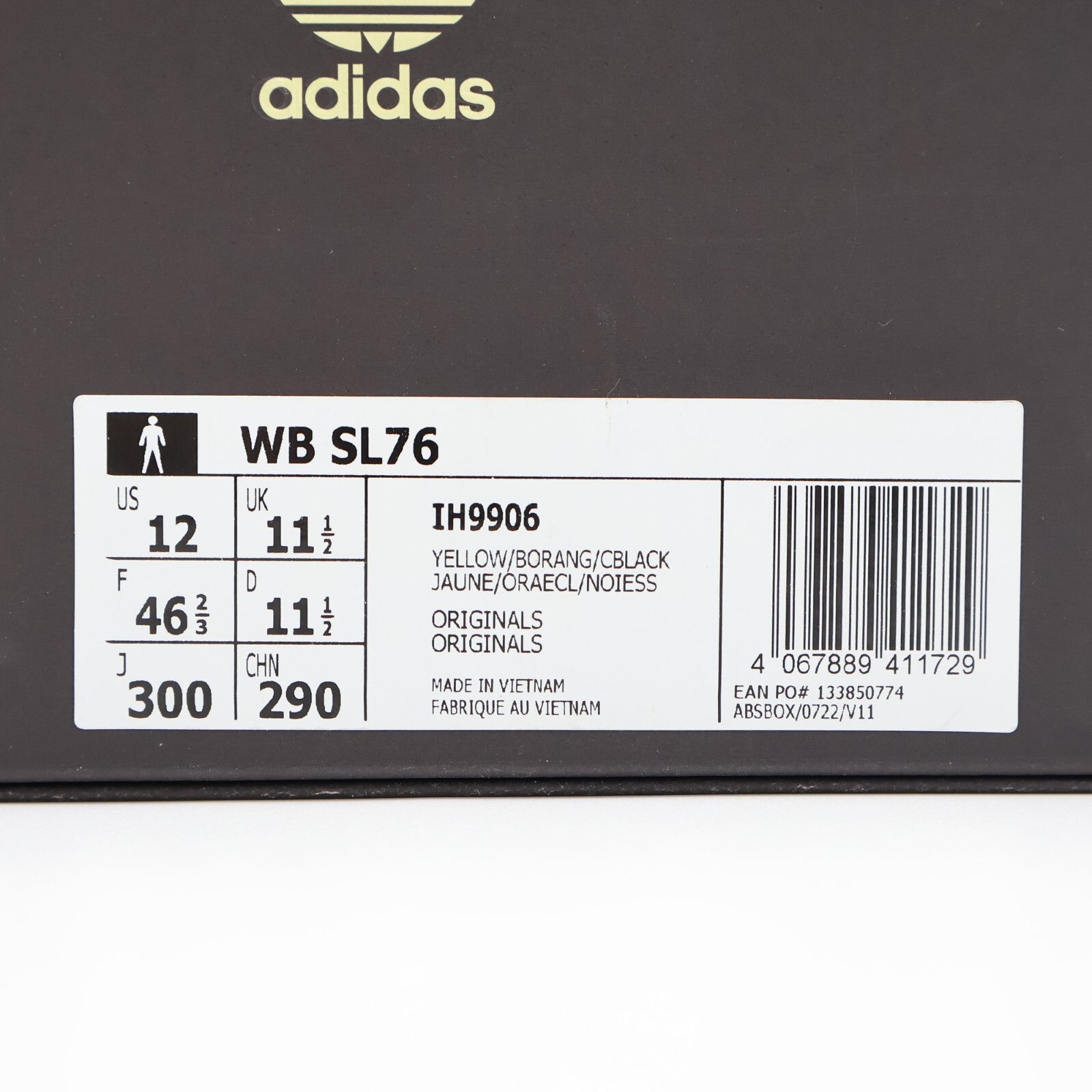 IH9906 Wales Bonner adidas Originals SL76 Yellow Bold Orange Core Black (Men's)