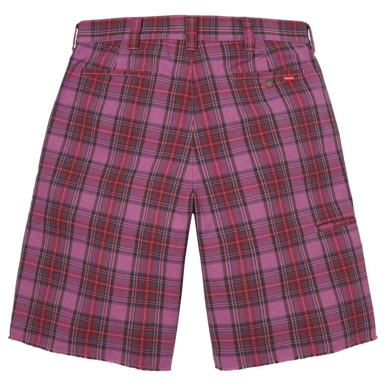 Supreme Work Short (26SS) Purple Plaid