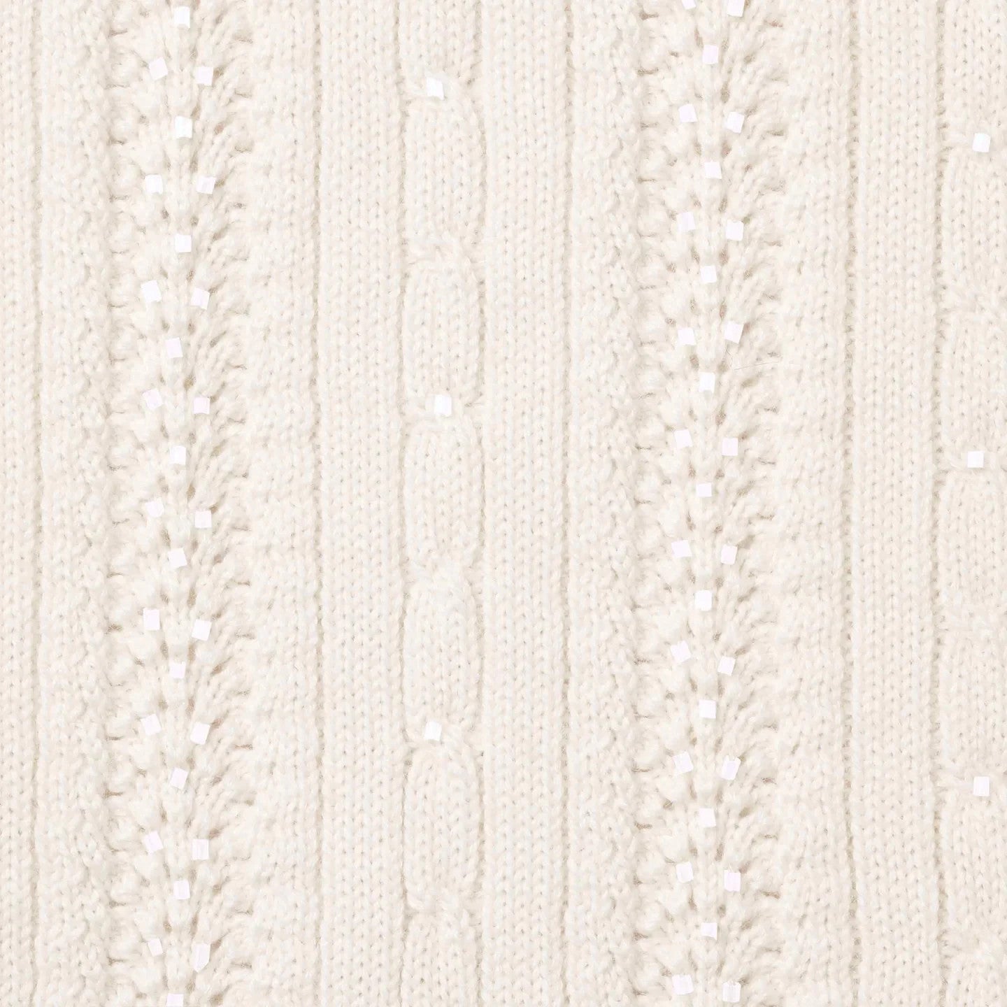 Supreme Beaded Zip Polo Cream