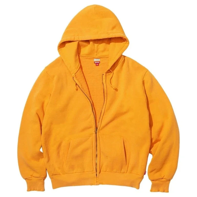 Supreme x A.PRESSE Vintage Zip Up Hooded Sweatshirt Yellow