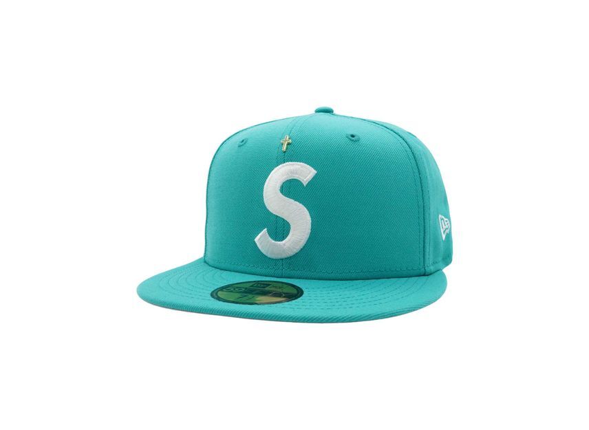 Supreme Gold Cross S Logo New Era Teal