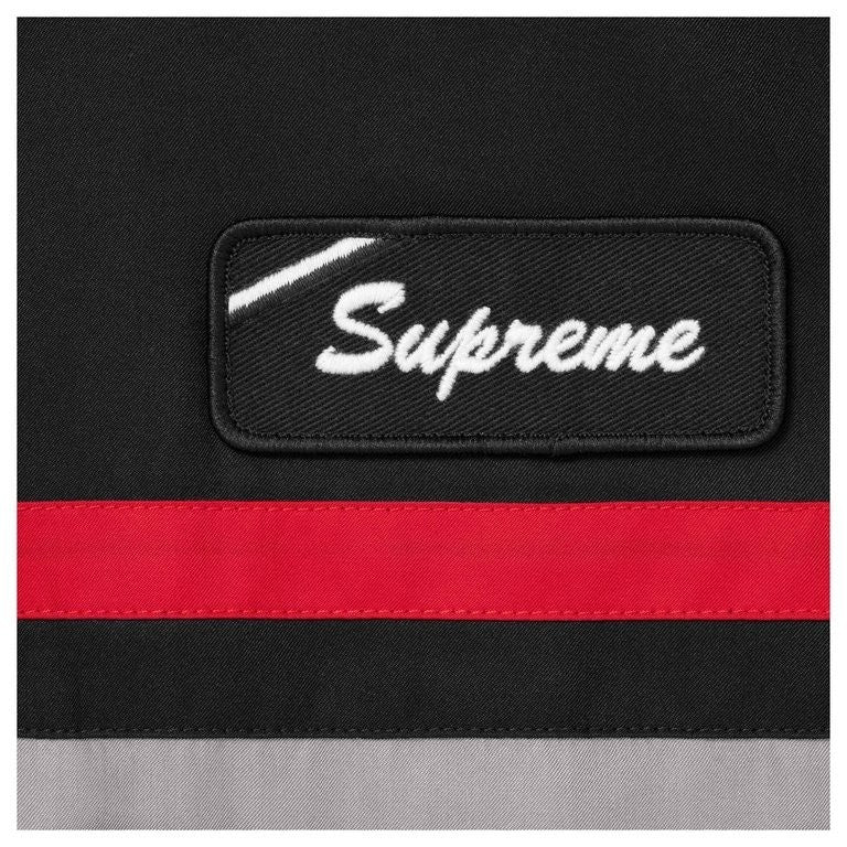 Supreme Silk Zip Up S/S Shirt Black
