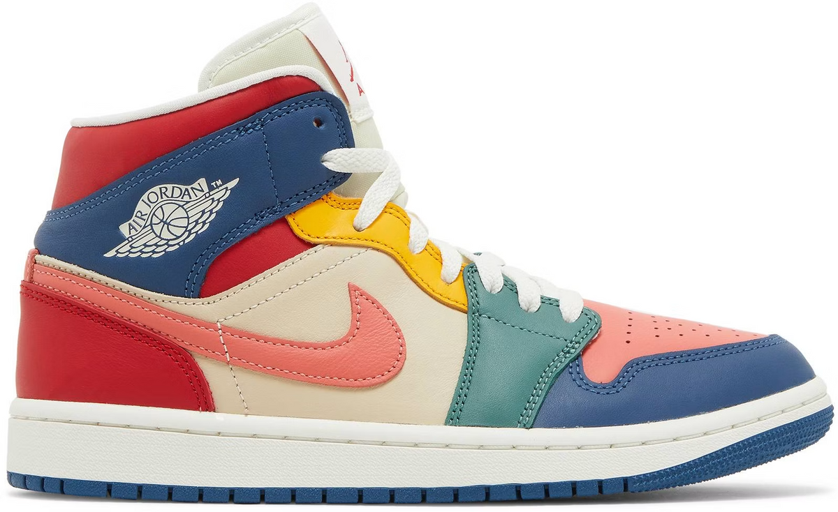DN3738-400 Nike Air Jordan 1 Mid SE "Multi Color" (Women's)