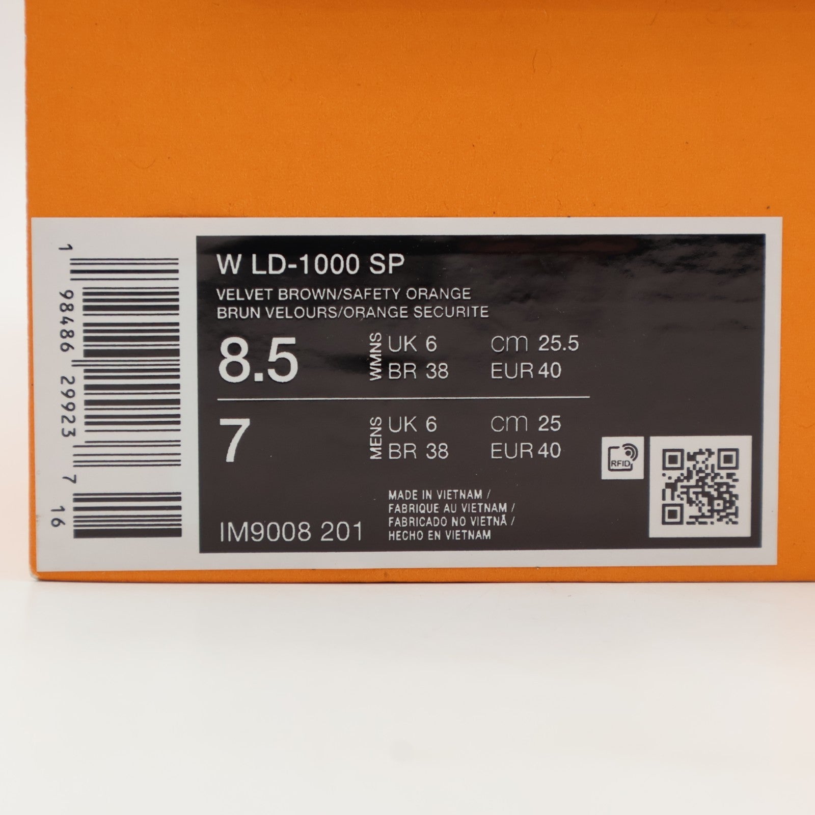 IM9008-201 Nike LD-1000 Velvet Brown Safety Orange (Women's)