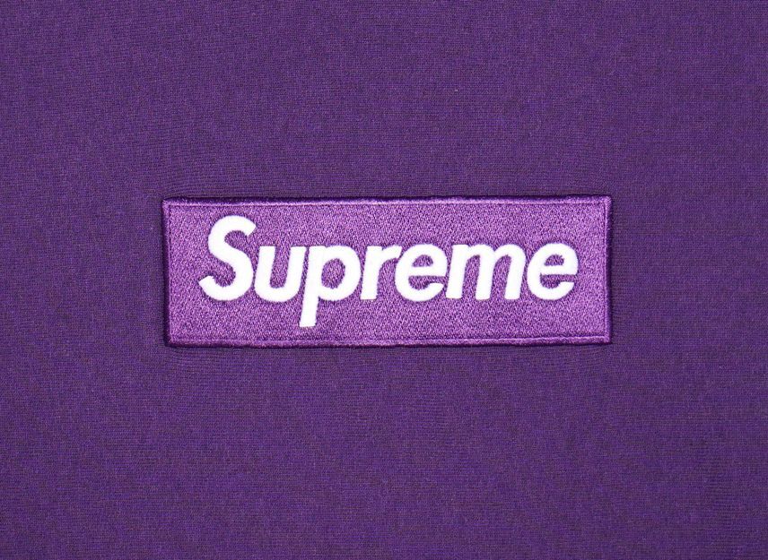 Supreme Box Logo Hooded Sweatshirt Purple (23FW)