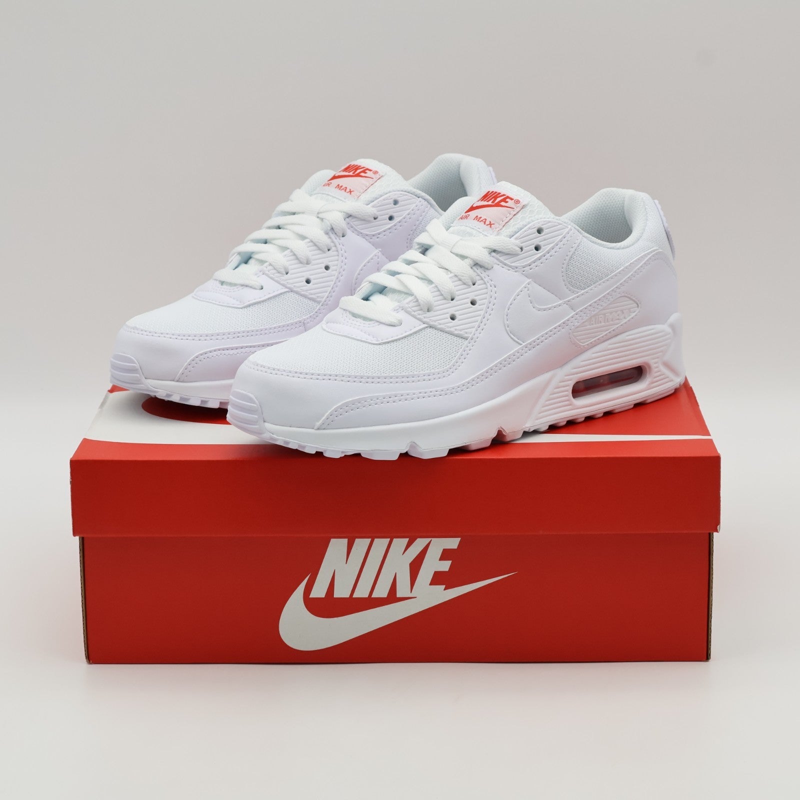 DM0029-118 Nike Air Max 90 White Light Crimson White (Men's)