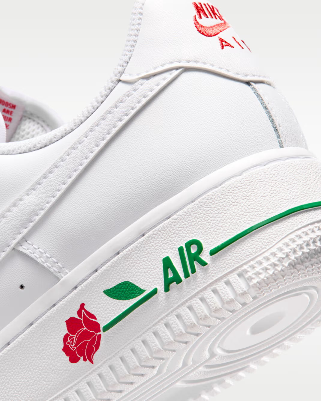 IF0498-100 Nike Air Force 1 Low '07 SE White Sport Red Pine Green (Women's)